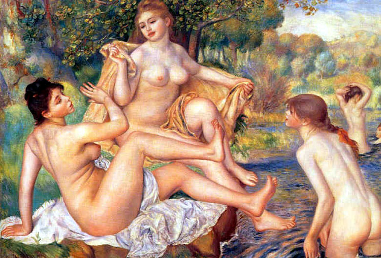 Thiếu nữ tắm, tranh của auguste Renoir